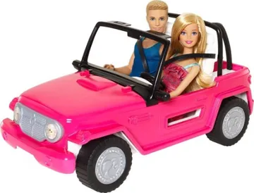 Barbie beach cruiser met Barbie en Ken