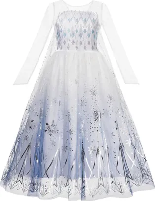 Prinses Elsa ijskristallen jurk