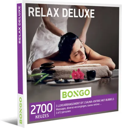 Bongo Bon - Relax Deluxe Cadeaubon - Cadeaukaart cadeau voor man of vrouw | 2700 luxeverwennerijen in wellnesscentra en sauna’s