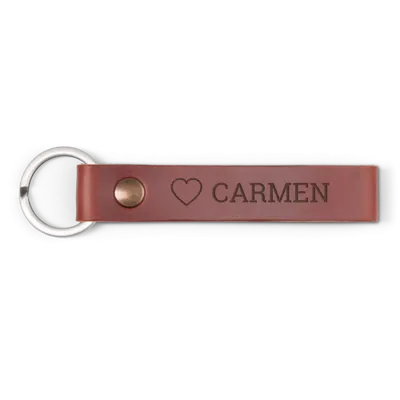 Sleutelhanger leer personaliseren